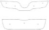 Trim/Protection Strip, radiator grille Nissan Qashqai+2 2007-2010
