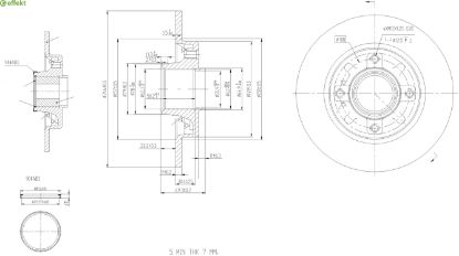 Brake Disc PSA - 16 238 351 80 - Laagriga