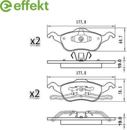 Brake Pad Set, disc brake FORD - 1 075 558