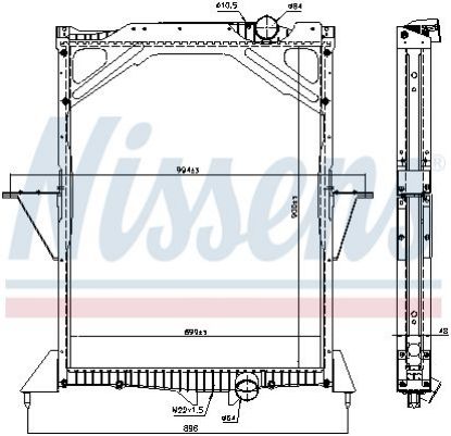 Radiator, engine cooling VOLVO FM-12
