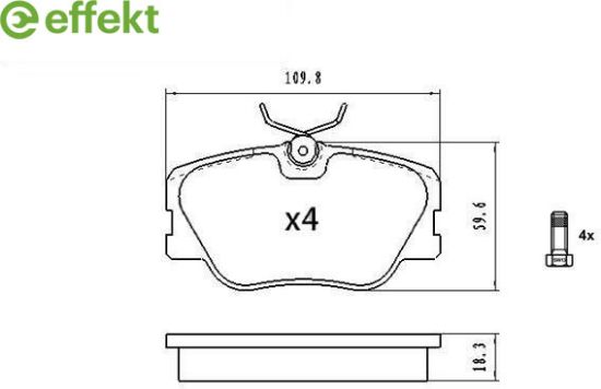 Brake Pad Set, disc brake MERCEDES