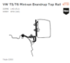 Mounting Set, roof rack TO 3200 kinnitus VW T5/T6 Minivan Brandrup TopRail