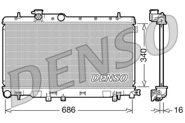 Radiator, engine cooling SUBARU Legacy / Outback 2.0*