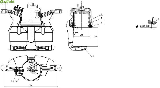 Brake Caliper VAG - 5G0 615 123C