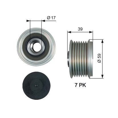 Alternator Freewheel Clutch Nissan