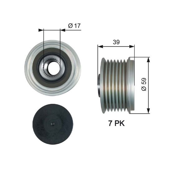 Alternator Freewheel Clutch Nissan