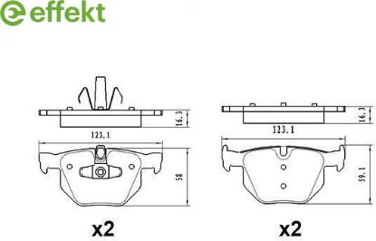 Brake Pad Set, disc brake BMW