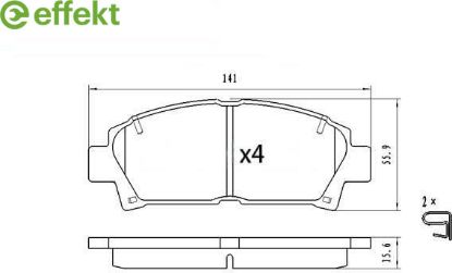 Brake Pad Set, disc brake Toyota