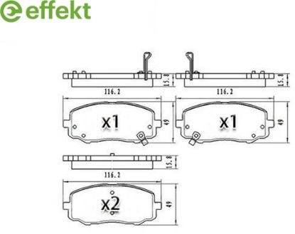 Brake Pad Set, disc brake Hyundai