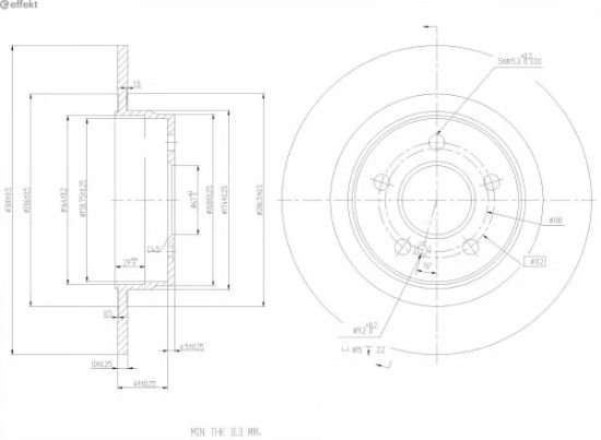 Brake Disc MERCEDES-BENZ - 204 423 15 12