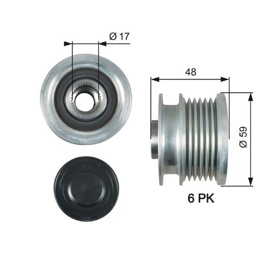Alternator Freewheel Clutch Opel