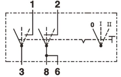 Switch 0-I-II 12V,16A