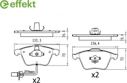Brake Pad Set, disc brake VAG - 4E0 698 151F