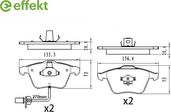 Brake Pad Set, disc brake VAG - 4E0 698 151F