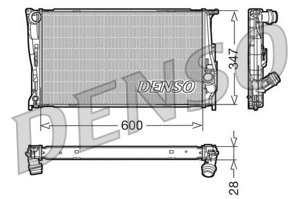 Radiator, engine cooling BMW 1 E87 / 3 E90 / 3 E91 /