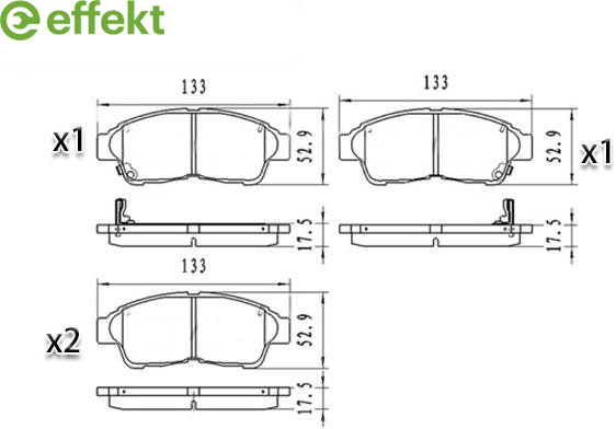 Brake Pad Set, disc brake Toyota