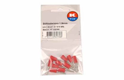Terminal, electric universal parts pulkpistik 1.9mm punane 10tk