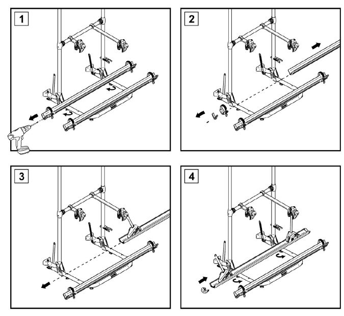 Extension Set, trailer hitch bike carrier Omnibike Elite G2 lisasiin