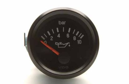 Gauge, oil pressure mootoriõlile 12V 52mm 0 - 10bar