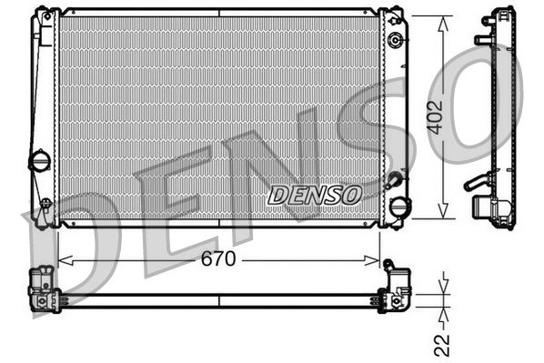 Radiator, engine cooling TOYOTA Rav 4 2.4 i Aut. 11/