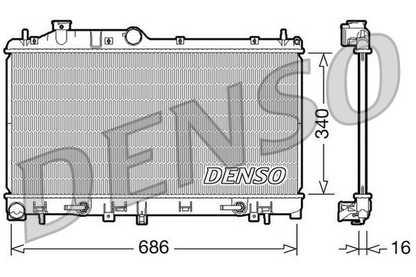 Radiator, engine cooling SUBARU Legacy IV 2.0 i Turbo
