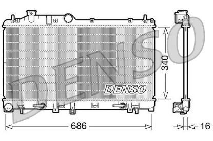 Radiator, engine cooling SUBARU Legacy IV 2.0 i Turbo Radiator, engine cooling SUBARU Legacy IV 2.0 i Turbo