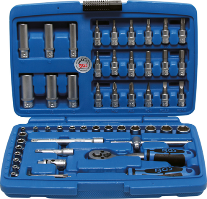 Socket Wrench Set 1/4" padrunvõtmete komplekt 53 osa