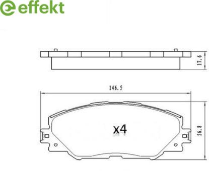 Brake Pad Set, disc brake TOYOTA - 04465-YZZDY Brake Pad Set, disc brake TOYOTA - 04465-YZZDY