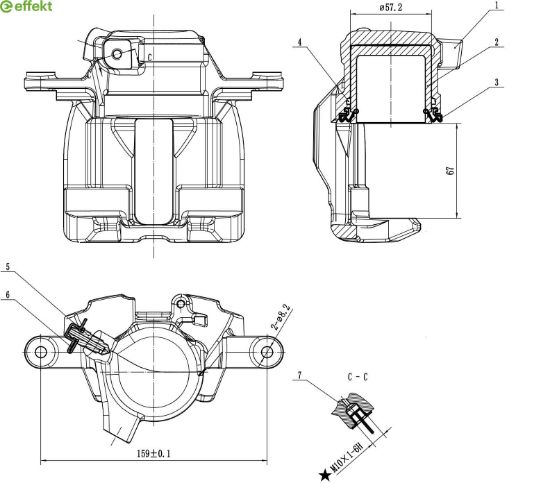 Brake Caliper MERCEDES-BENZ - 003 420 22 83
