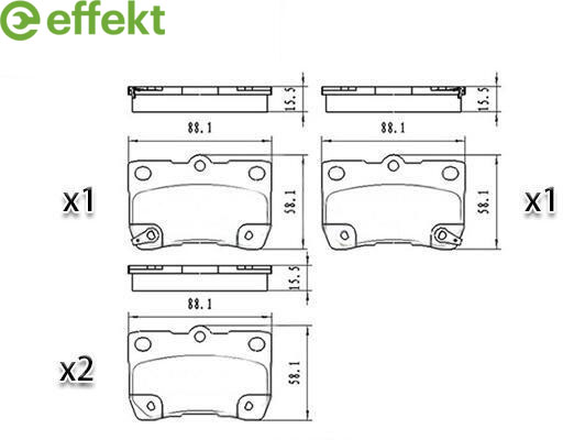 Brake Pad Set, disc brake Lexus