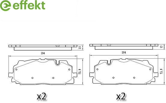 Brake Pad Set, disc brake VAG - 4M0 698 151AP