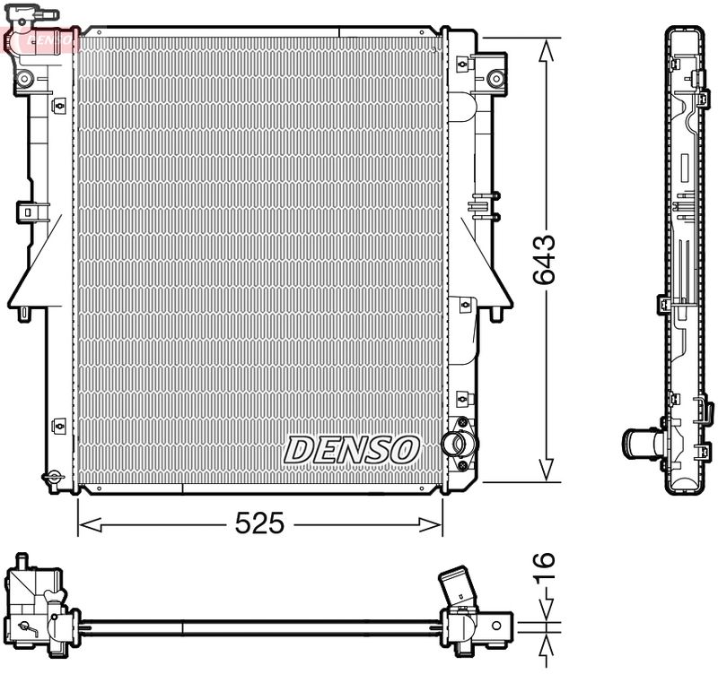 Radiator, engine cooling MITSUBISHI 1350A807 / 6000605263 Radiator, engine cooling MITSUBISHI 1350A807 / 6000605263
