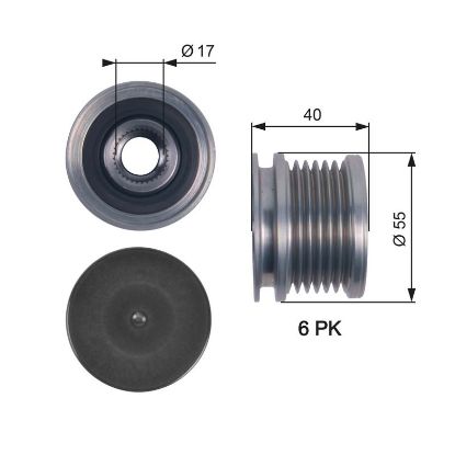 Alternator Freewheel Clutch VAG - 045903119A