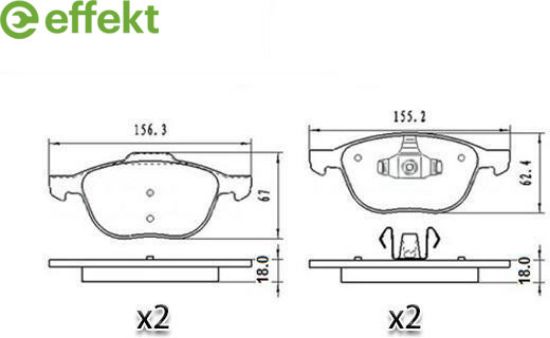 Brake Pad Set, disc brake MAZDA - BPYK-33-23Z, VOLVO - 30683554