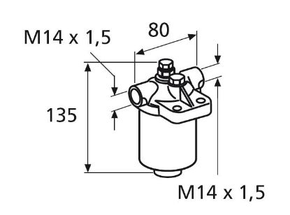 Fuel filter, auxilliary heater 0,25 L (FB 414/3M