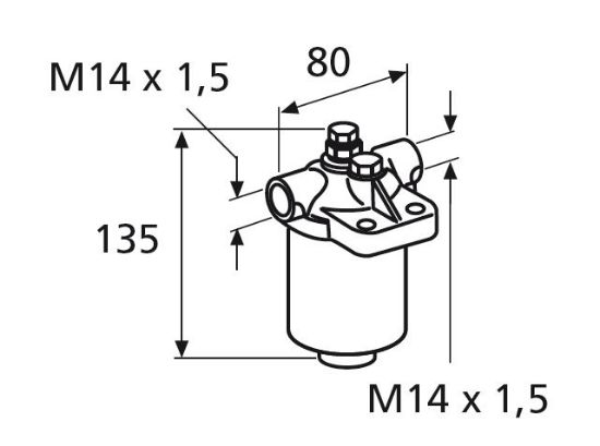 Fuel filter, auxilliary heater 0,25 L (FB 414/3M