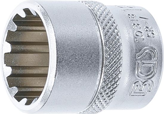 Socket Wrench Insert 3/8" Socket "Gear Lock", 18 mm