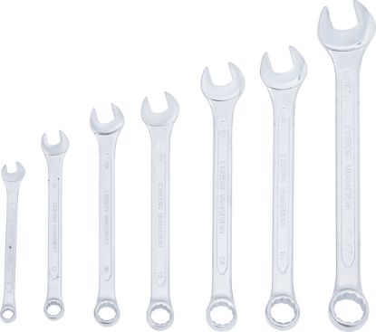 Spanner Set, ring/open ended 7-piece Combination Spanner Set, 6 - 17 mm