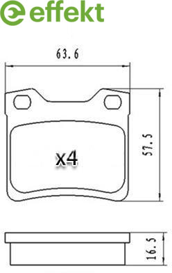 Brake Pad Set, disc brake Peugeot