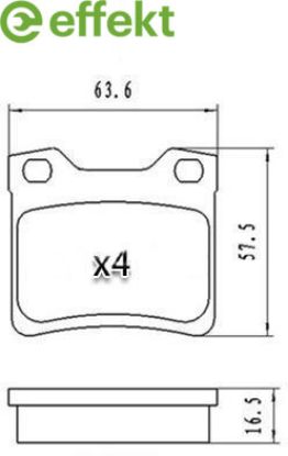 Brake Pad Set, disc brake Peugeot