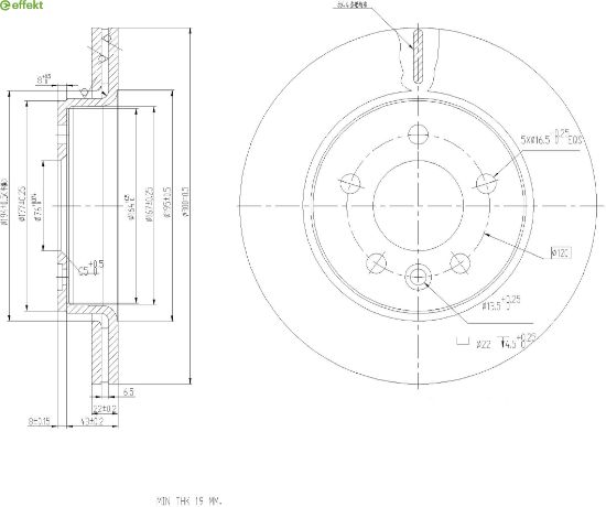 Brake Disc VAG - 2N0 615 601