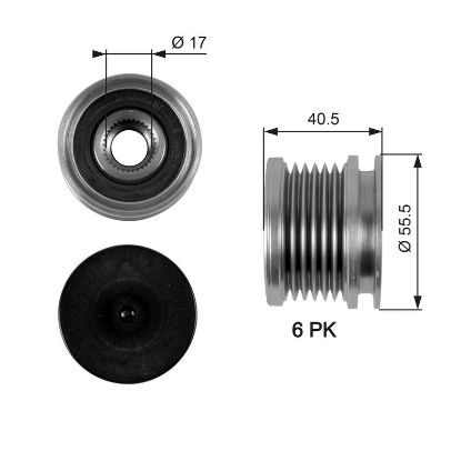 Alternator Freewheel Clutch GOLF IV (1J1), PASSAT (3B2)
