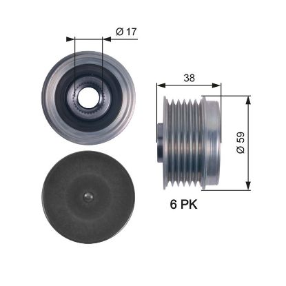 Alternator Freewheel Clutch Fiat