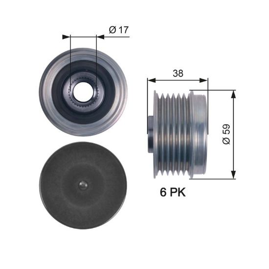 Alternator Freewheel Clutch Fiat
