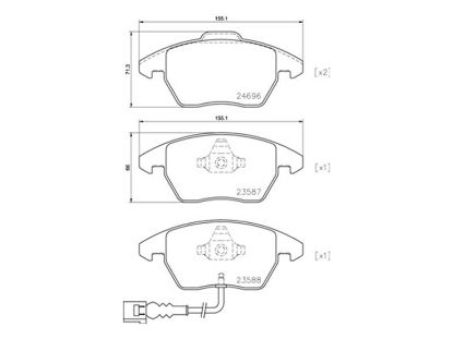 Brake Pad Set, disc brake VAG - 3C0 698 151A