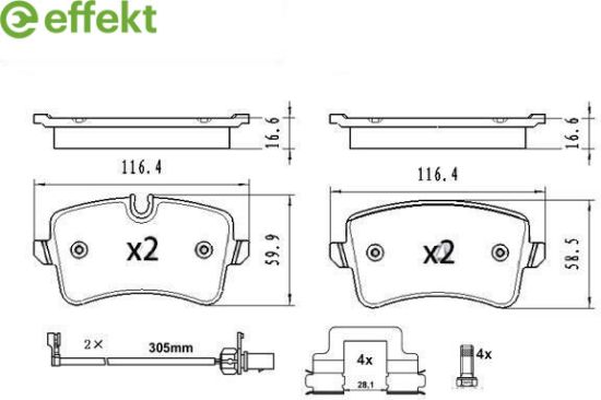 Brake Pad Set, disc brake VAG - 4H0 698 451L
