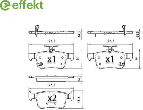 Brake Pad Set, disc brake Honda