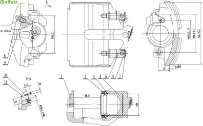 Brake Caliper VAG - 1K0 615 124B