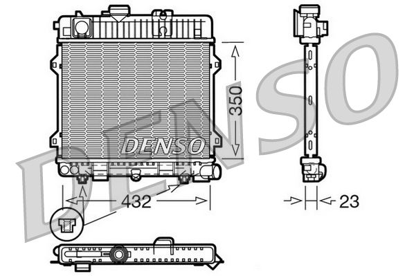 Radiator, engine cooling BMW 3E30 / 316 / 318i Radiator, engine cooling BMW 3E30 / 316 / 318i