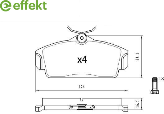 Brake Pad Set, disc brake NISSAN - 41060-BM525